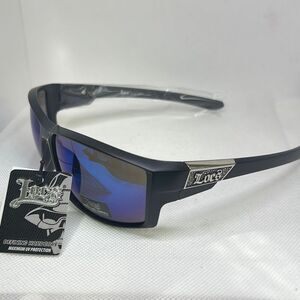 Men's Black and Blue Sunglasses